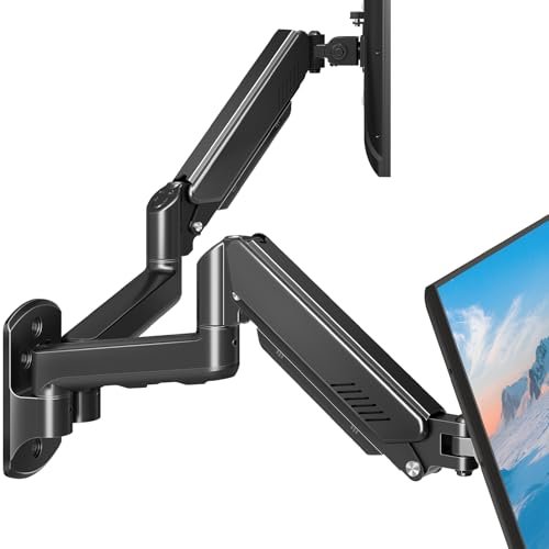 Soporte de Pared para 2 Monitores ELIVED hasta 32" y 9kg, VESA 75/100mm, Rotación 360°, Soporte Doble EV6022